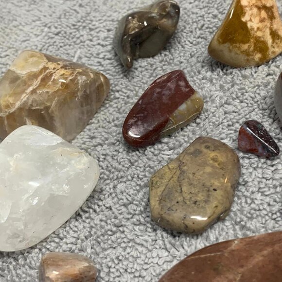 Bundle of Polished Assorted Rocks Wyoming Earth Lake Tumbled Pebbles Natural - Picture 5 of 5